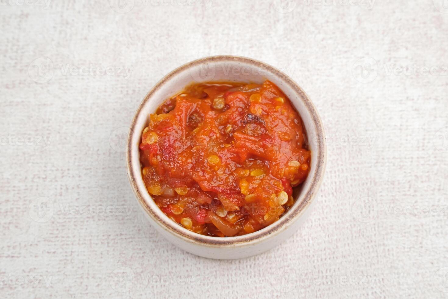 Sambel or Sambal Tomat, Indonesian food. photo