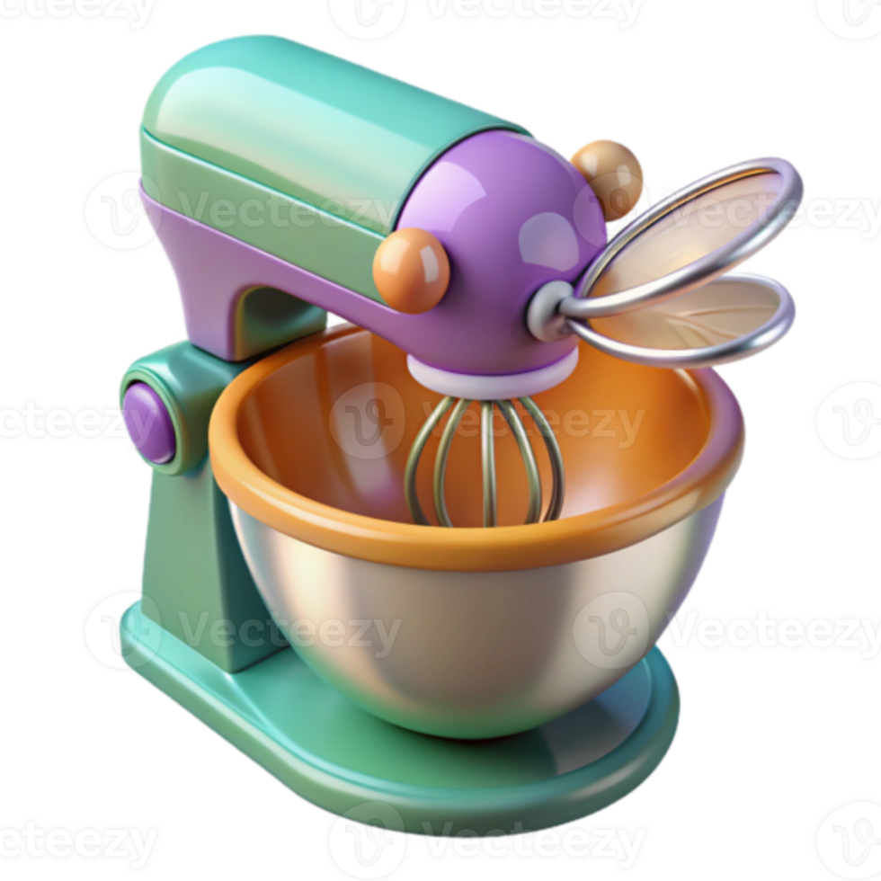 Whimsical Render of a Stand Mixer Kitchen Appliance png