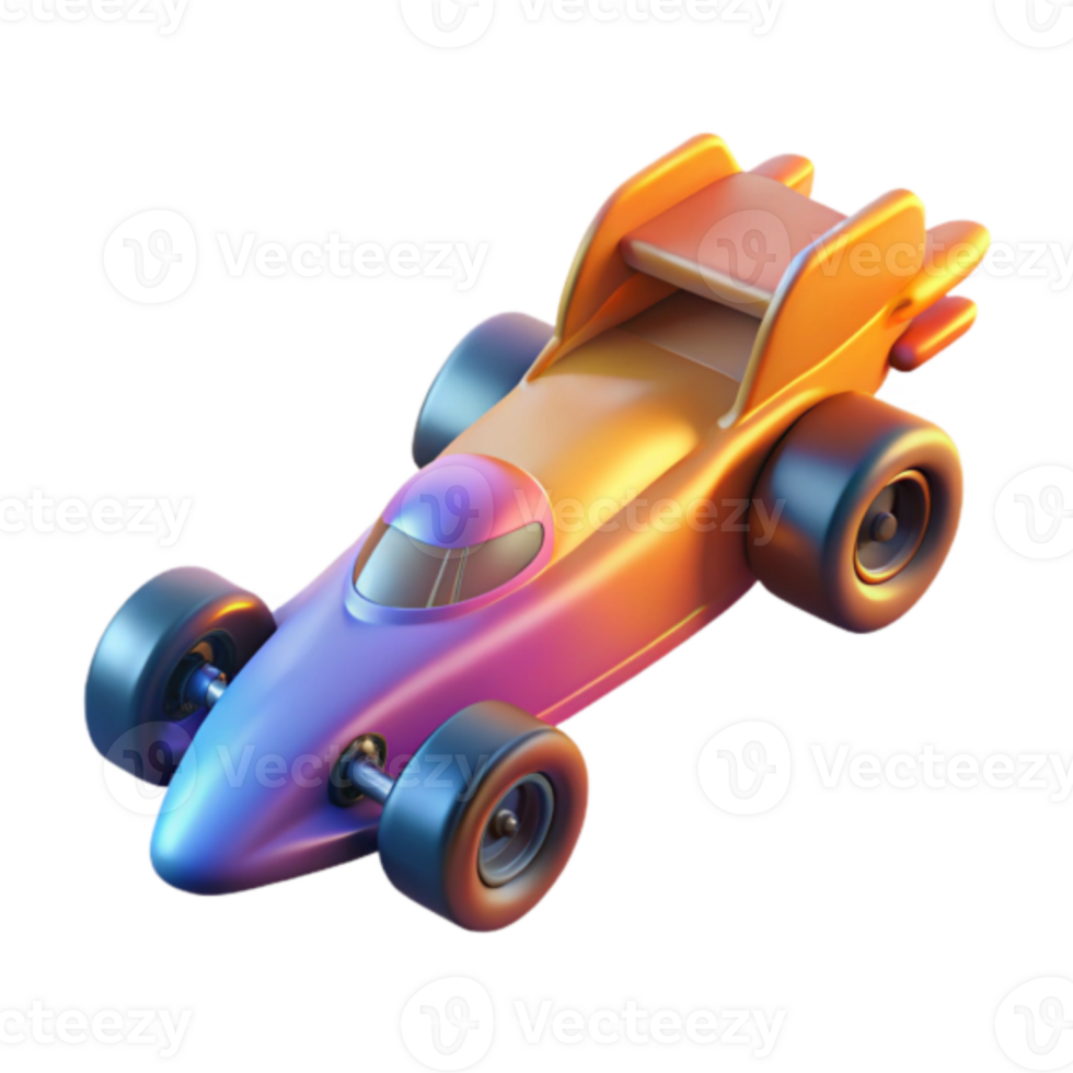 Gradient Racer Render A Vivid, Colorful Car Illustration png