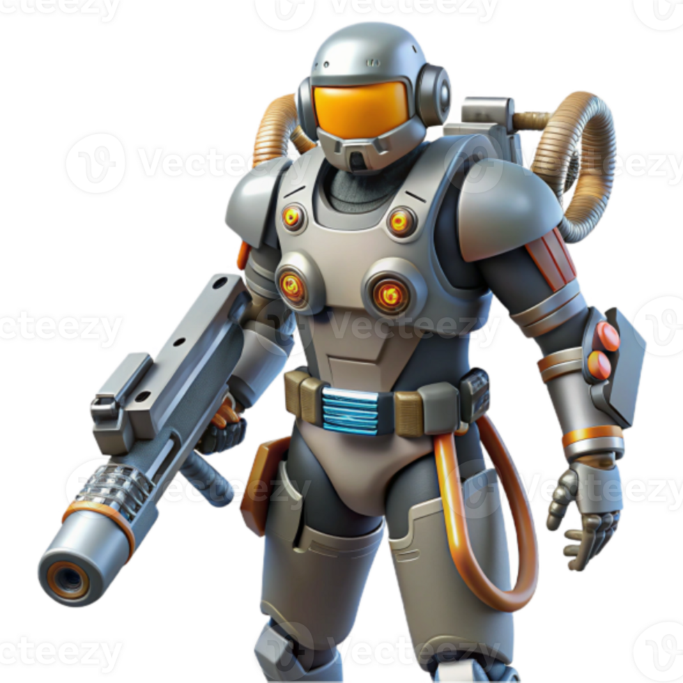 Futuristic Space Marine Render Advanced Combat Gear, Sci-Fi Soldier, Powerful Weaponry png