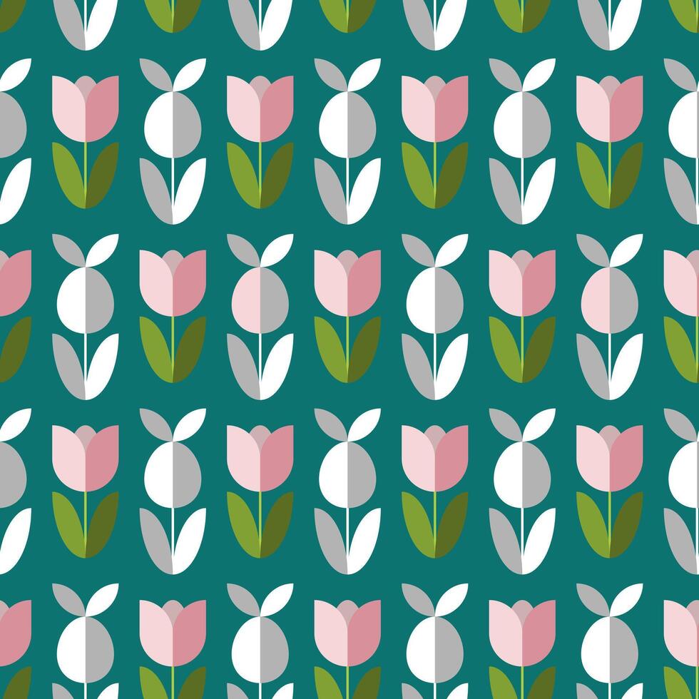 Geometric Easter Spring Holiday Seamless Pattern vector