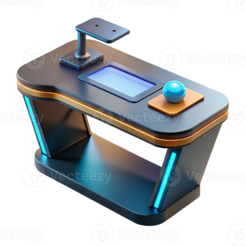 Futuristic Control Panel Render Illustration png