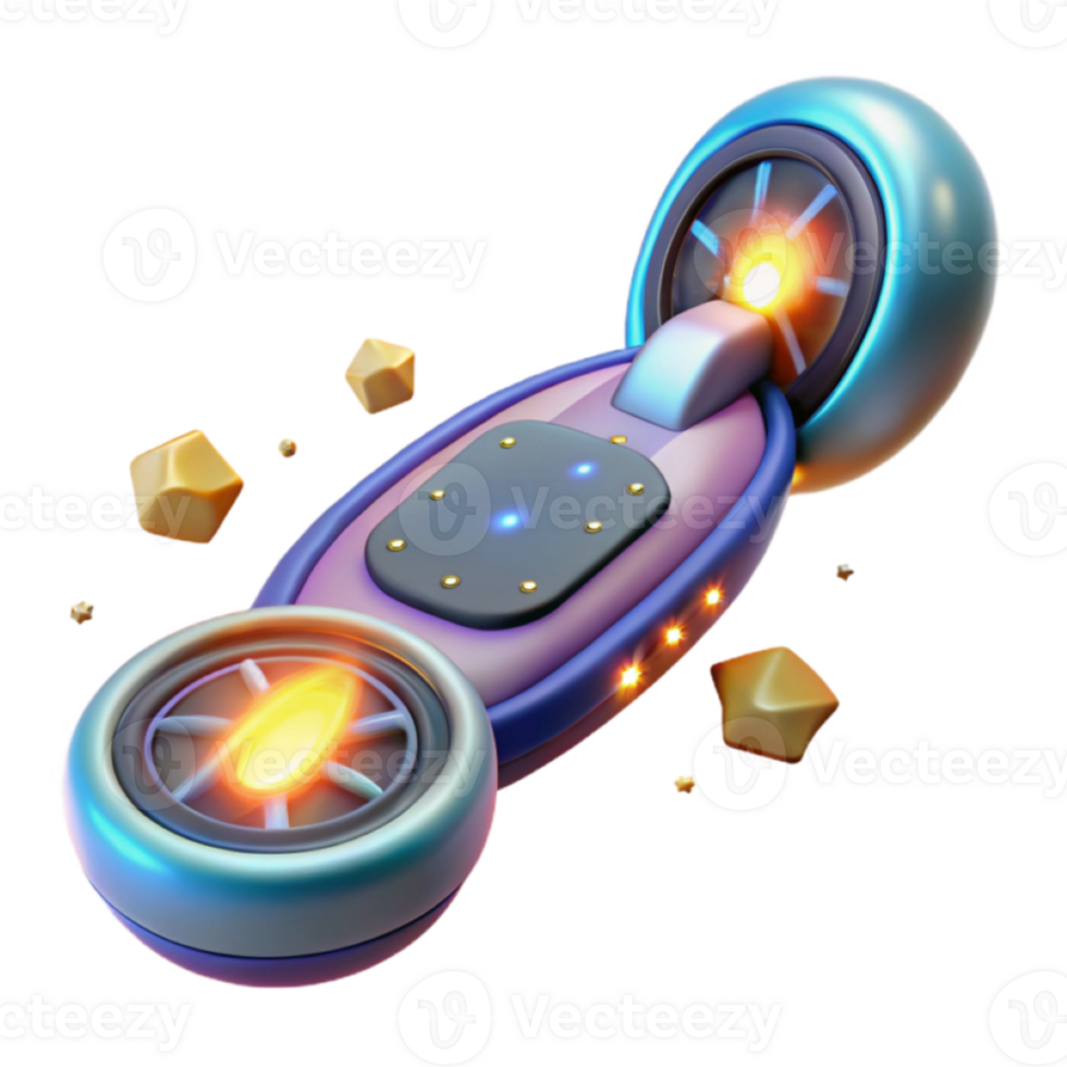 Futuristic Render of a Hovercraft Vehicle png