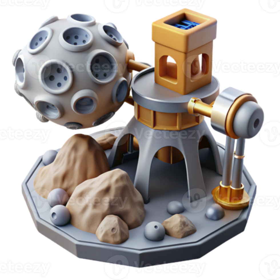 Render of a Futuristic Celestial Observatory Model png