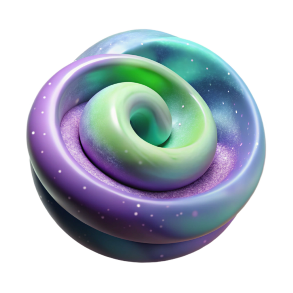 Abstract Render of Intertwined Spiral Galaxy Nebula png