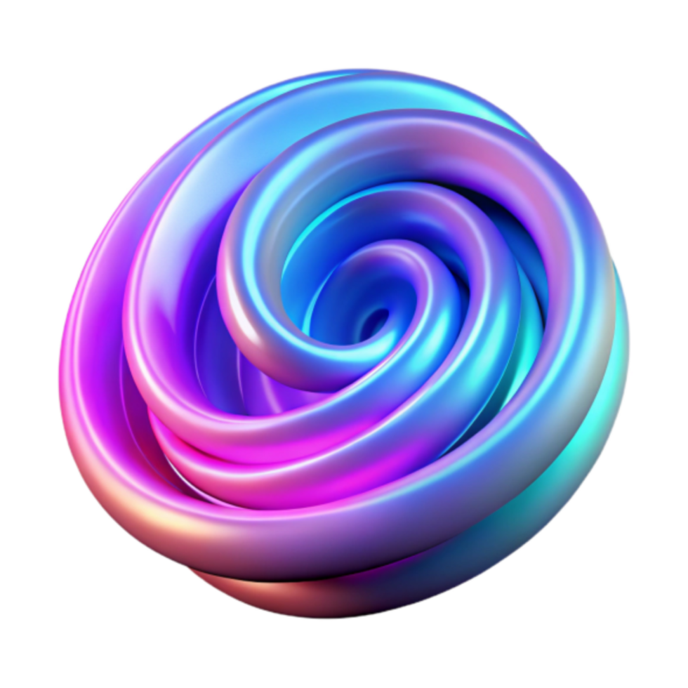 Abstract Render of a Swirling, Iridescent Orb png