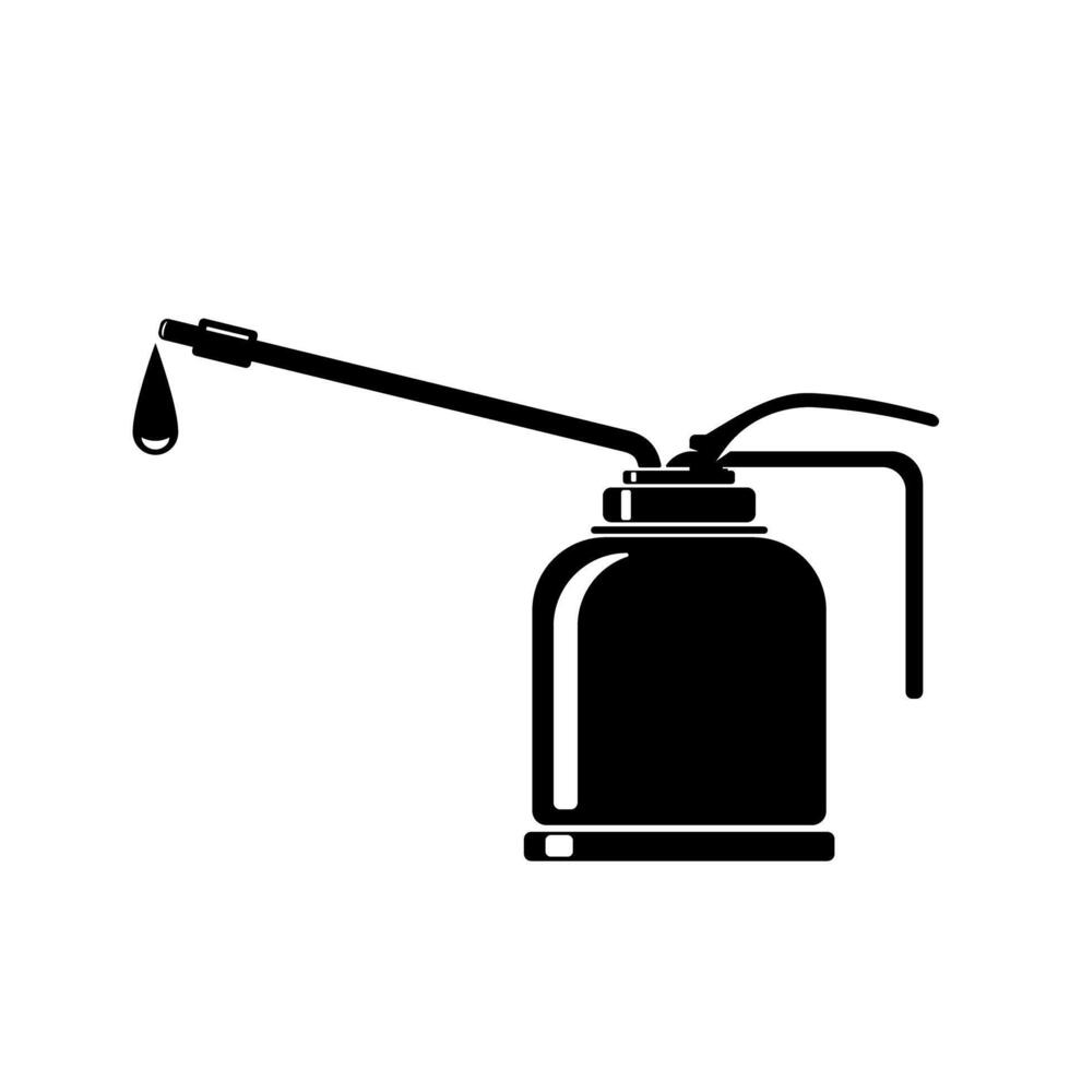 Retro Dripping Oil Can Icon With Drip Illustration vector