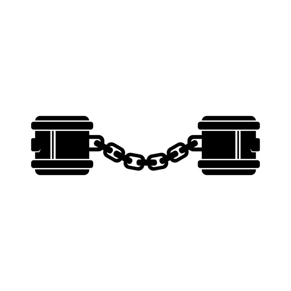Manacle Handcuffs Restraint Illustration Icon Icon Illustration Black Design vector
