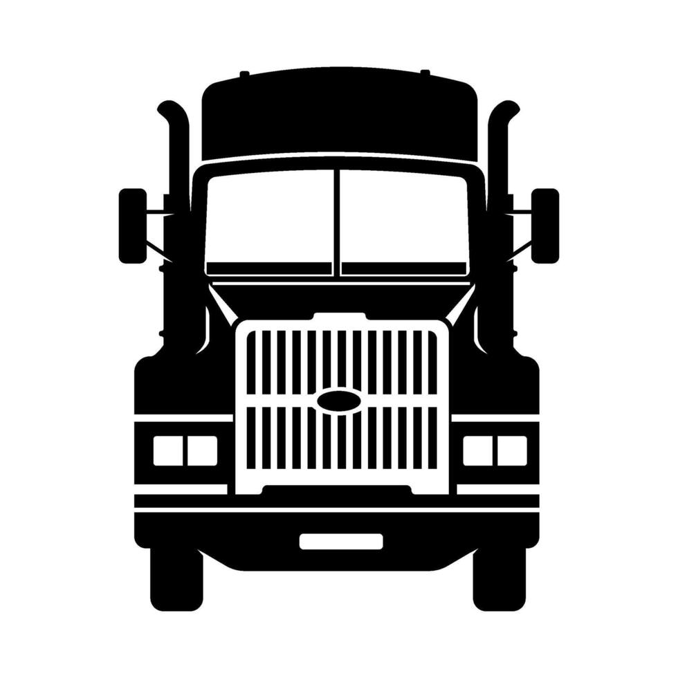 Large Heavy Truck HGV Icon Silhouette Illustration vector