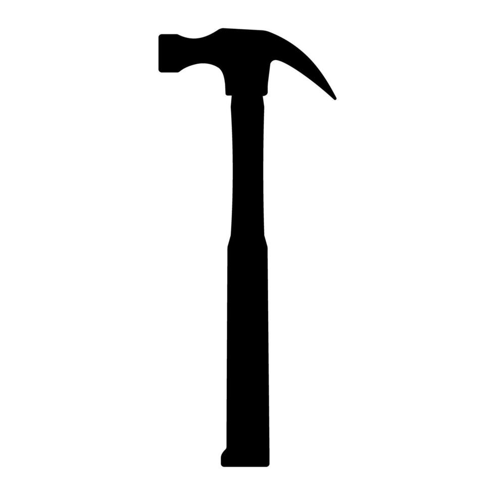 Claw Hammer Tool Building Construction black Icon Illustration vector