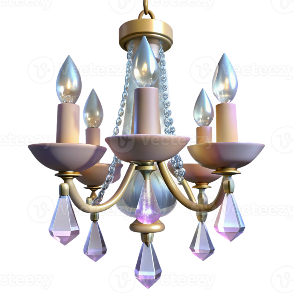 Modern minimalist chandelier concept png