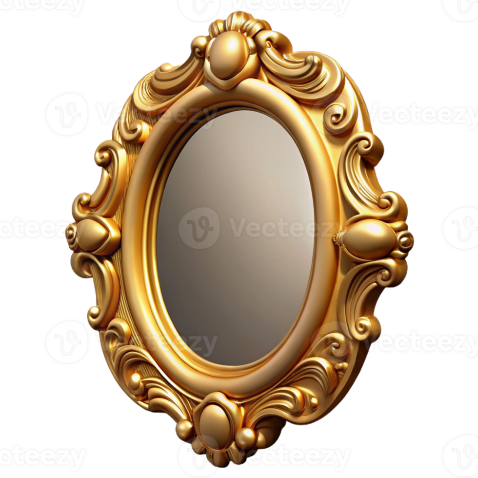 Ornate Gold Mirror Framess png