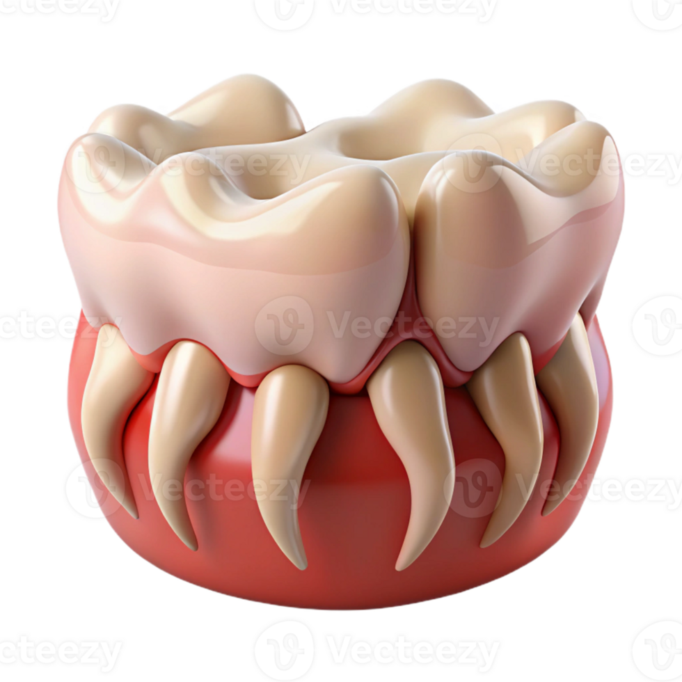 detailed 3D model of a healthy human tooth with a subtle shine png