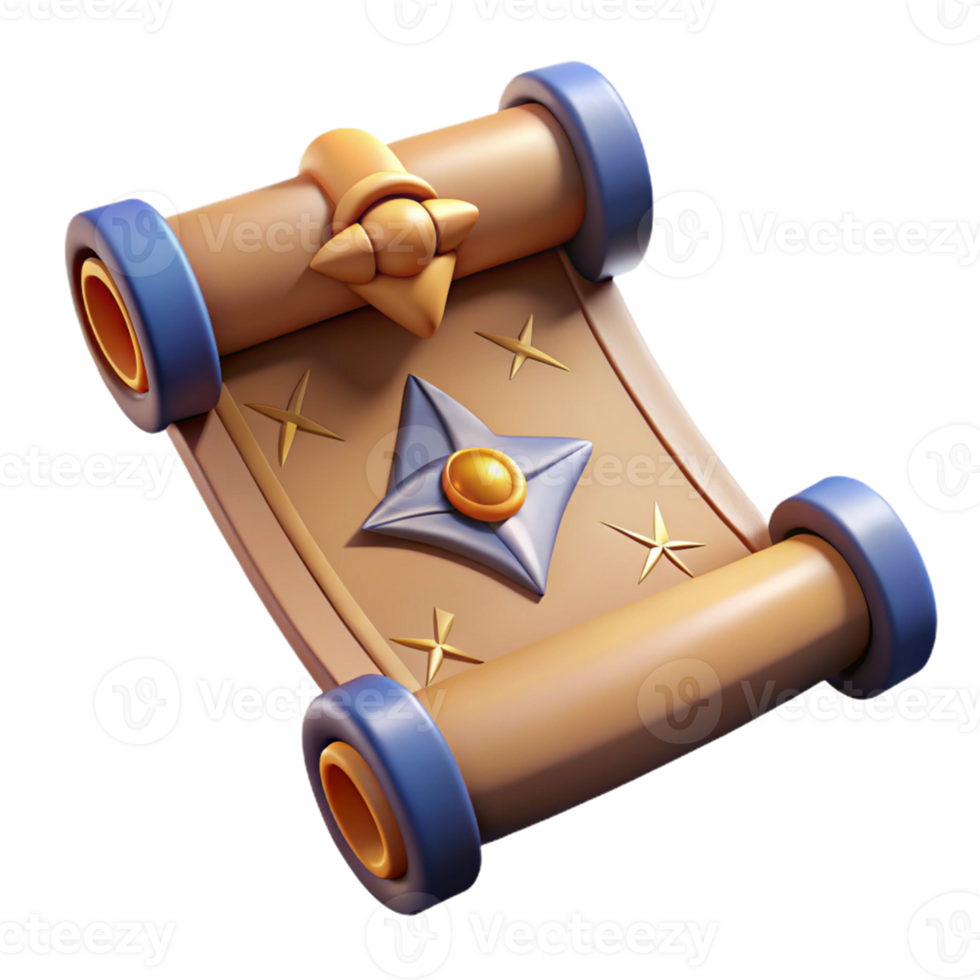 Magical scroll with mystical energy png