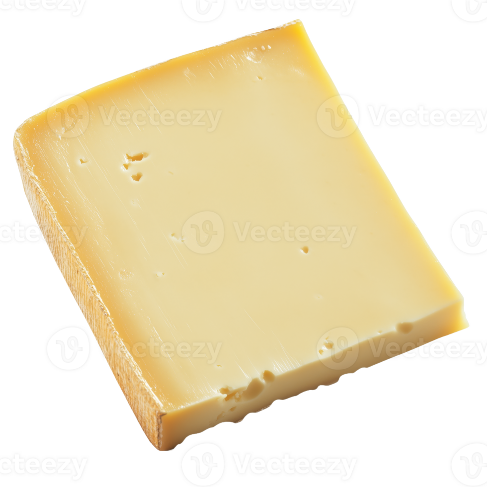 Savory Aged Cheese Slice with Nutty Flavor and Smooth Texture png