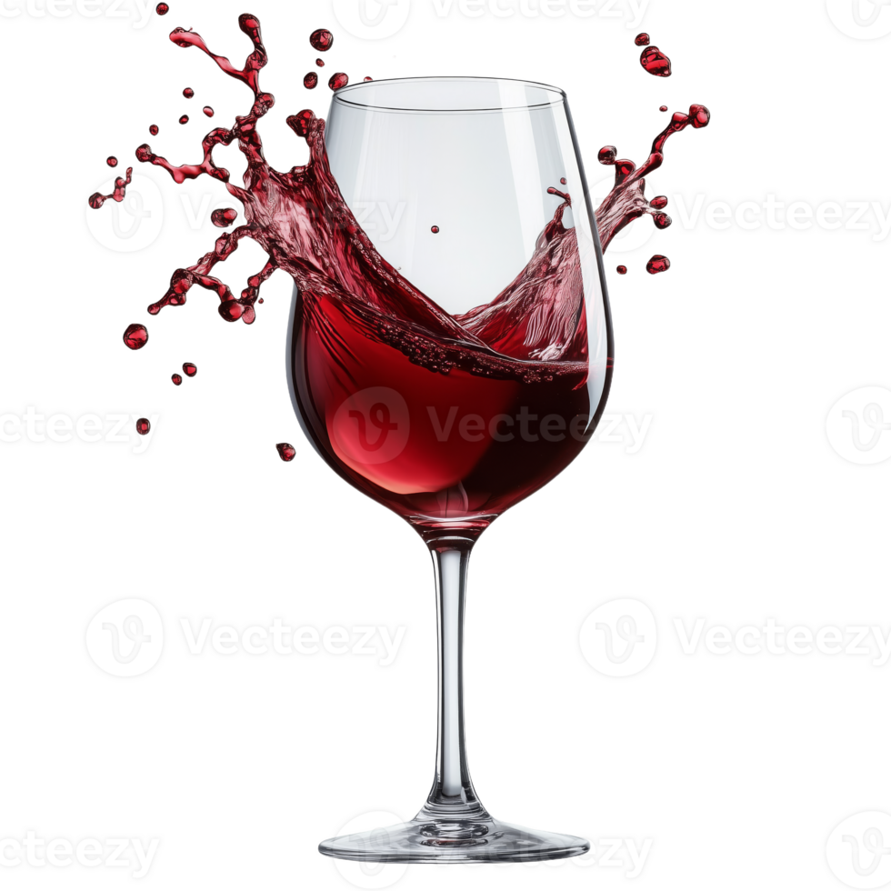 Elegant Red Wine Splash in Glass Celebrating Life's Moments png