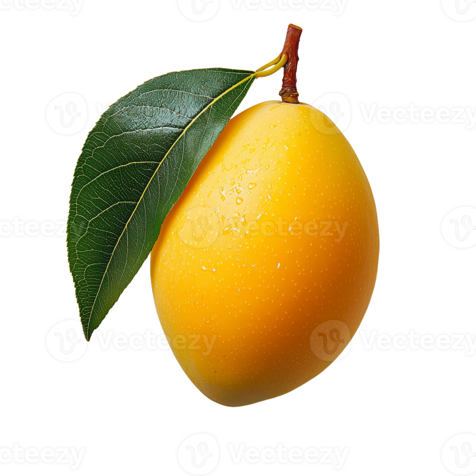 Fresh Yellow Mango with Leaf png