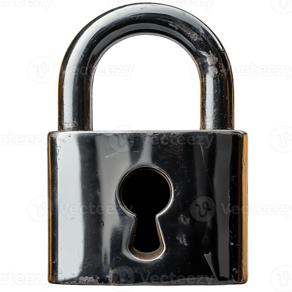 Shiny Metal Padlock for Secure Protection and Safety Use png