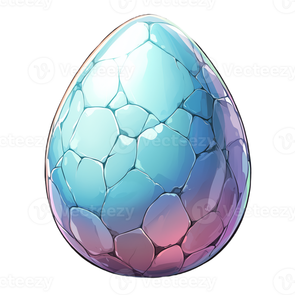 Vibrant Art of a Shiny Abstract Egg with Unique Patterns png