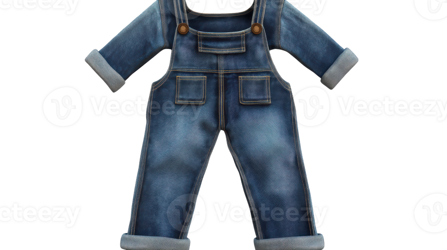 A blue overalls with a white shirt and a pair of jeans png