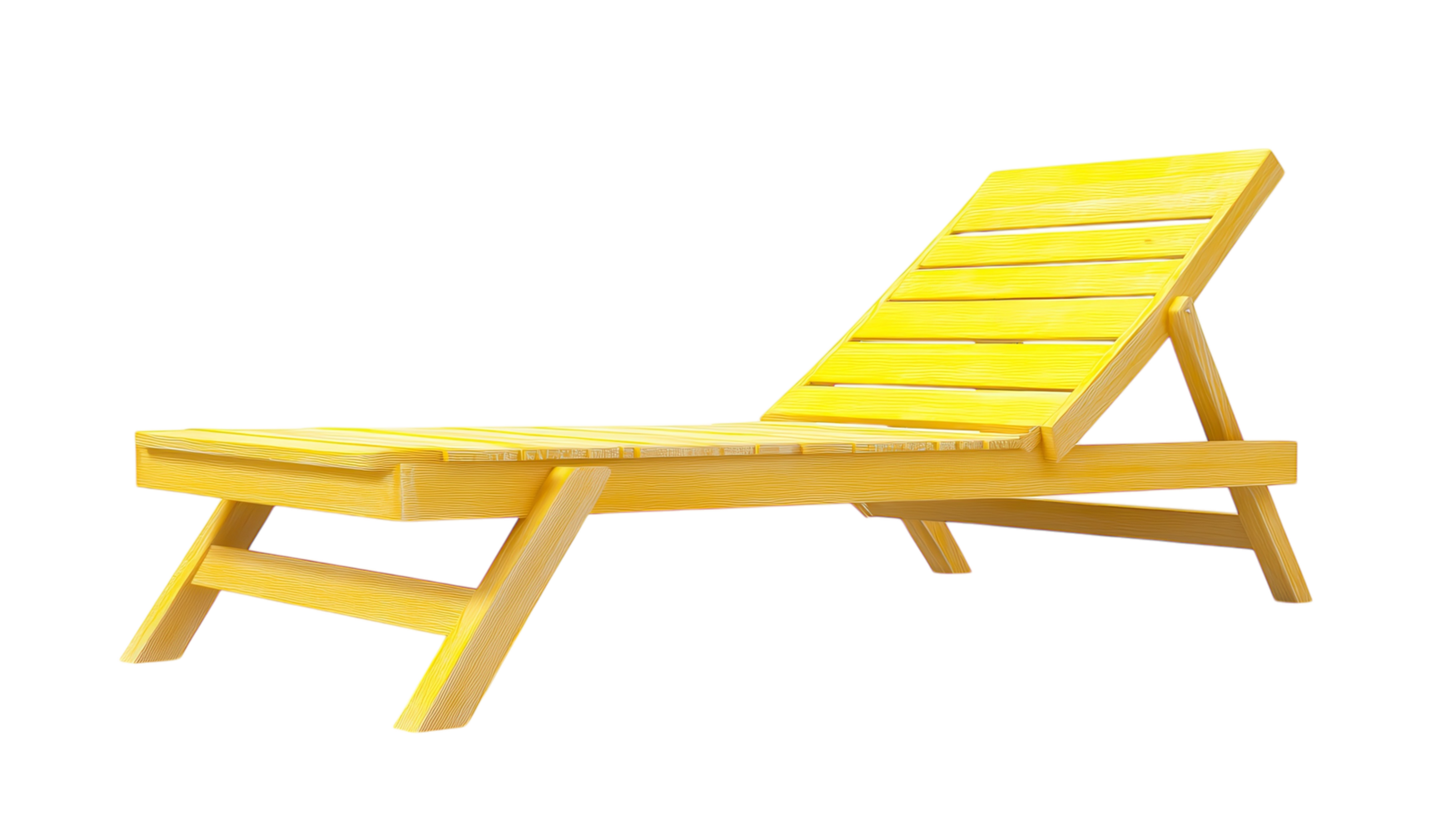 Bright yellow lounge chair perfect for relaxing by the pool in sunny weather at a tropical getaway png