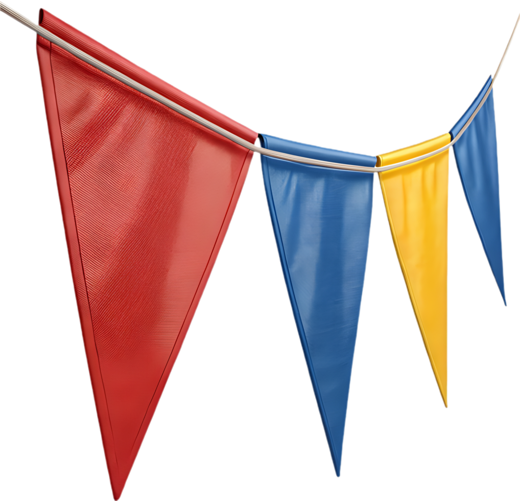 Festive triangular pennant clipart to brighten up your celebration designs. . png