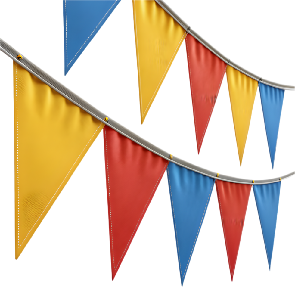 Add festive vibrance to your designs with triangular pennant clipart. . png