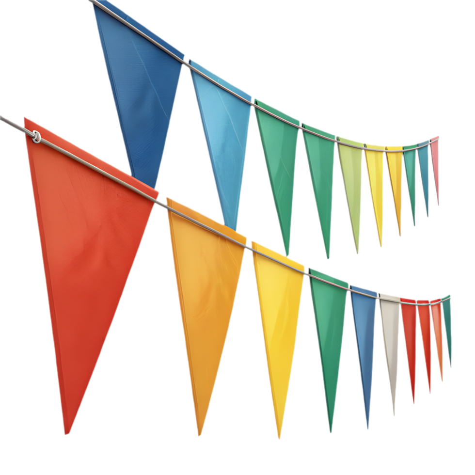 Triangular pennant clipart for creating joyful and festive atmosphere. . png