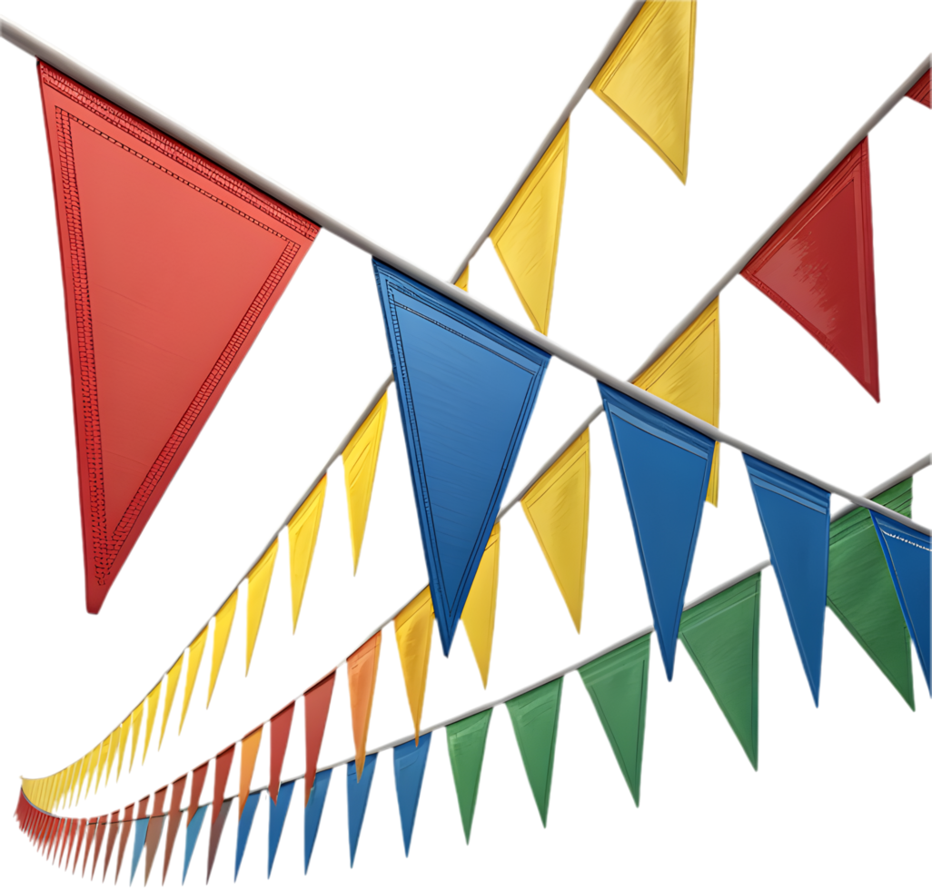 Triangular pennant clipart for creating cheerful celebration designs for events. . png