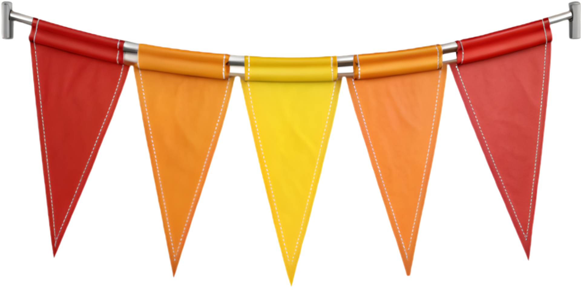 Create joyful celebration designs with vibrant triangular pennant clipart. . png