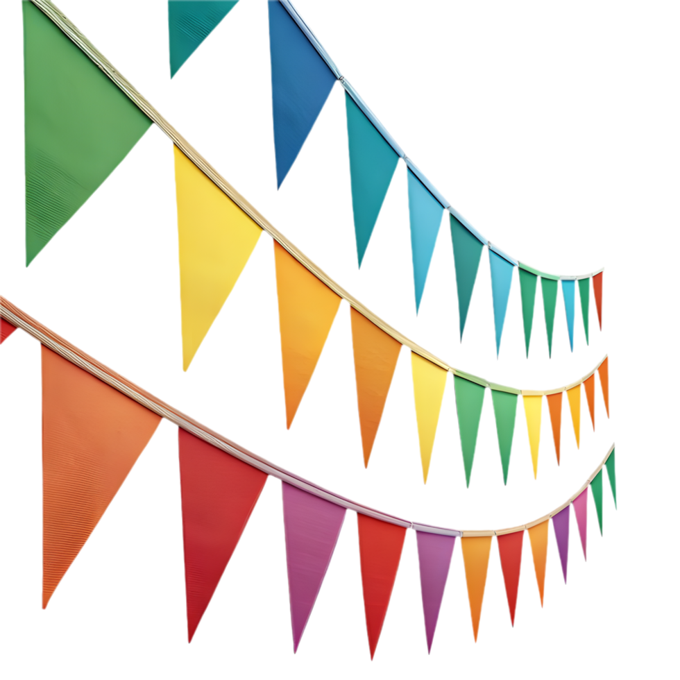 Triangular pennant clipart for fun and bright celebratory projects. . png
