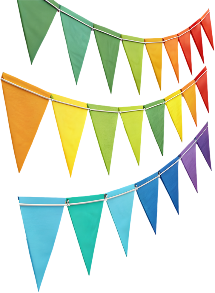 Triangular pennant clipart for a cheerful and festive celebration look. . png