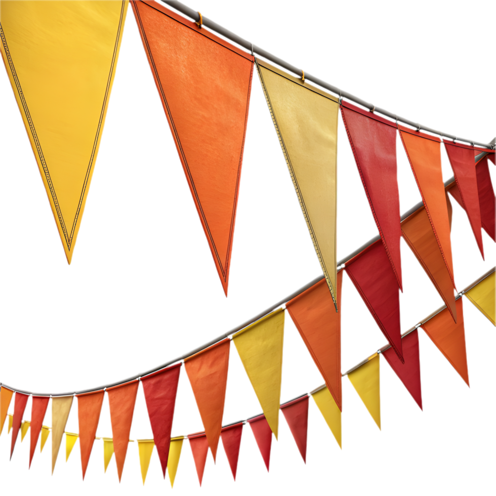 Triangular pennant clipart for designing joyful and festive celebration themes. . png