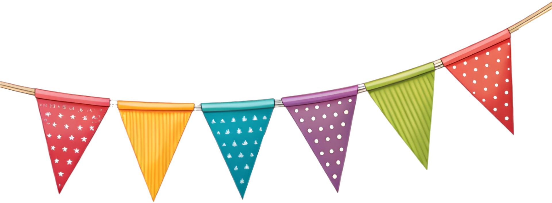 Triangular pennant clipart for fun-filled celebration and event designs. . png