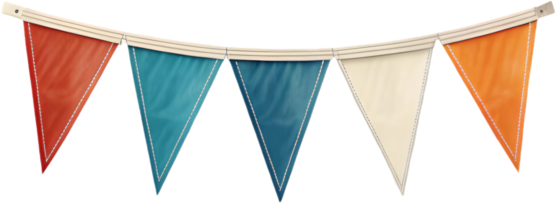 Bright triangular pennant clipart for fun and cheerful celebration designs. . png