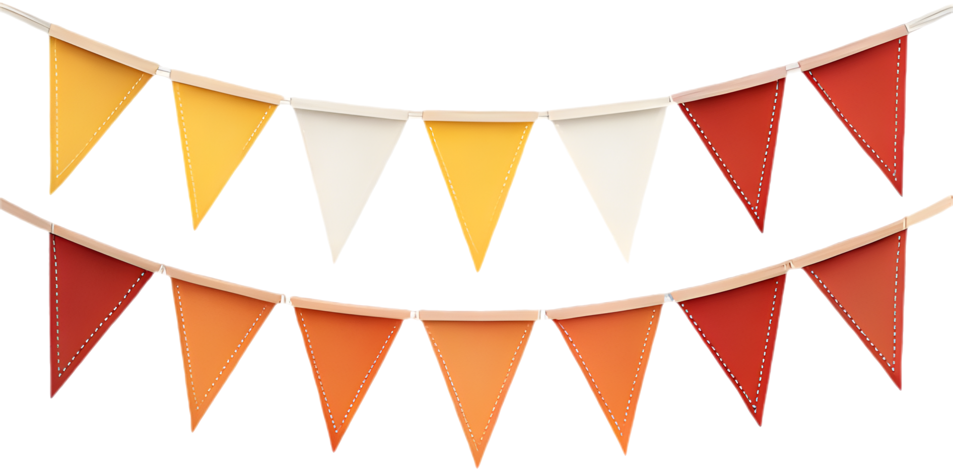Colorful and fun triangular pennant clipart for any event project. . png