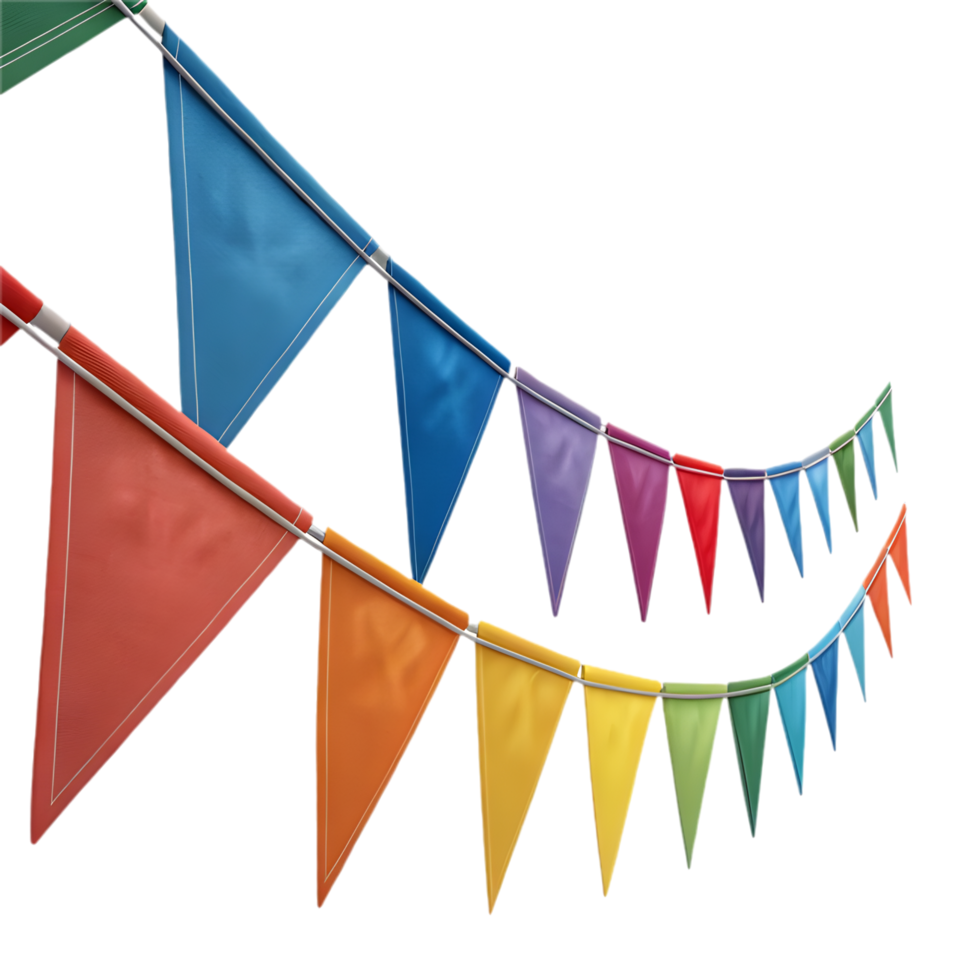 Fun and colorful triangular pennant clipart to brighten your party. . png