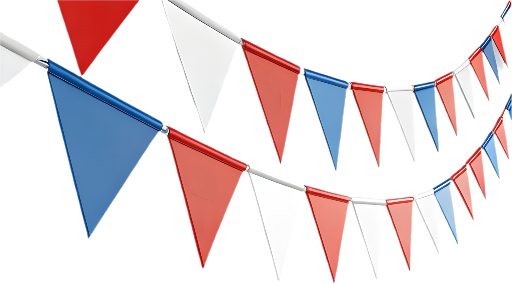 Bright and vibrant triangular pennant clipart for festive celebration themes. . png
