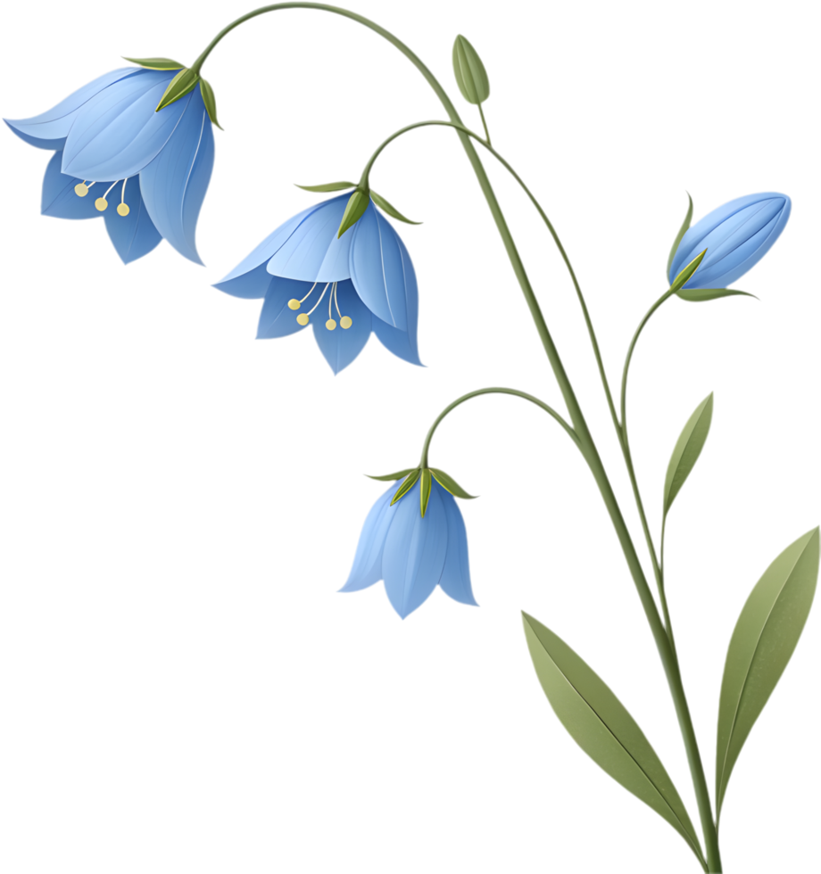 Fresh wildflower field art for nature-themed creative projects. . png