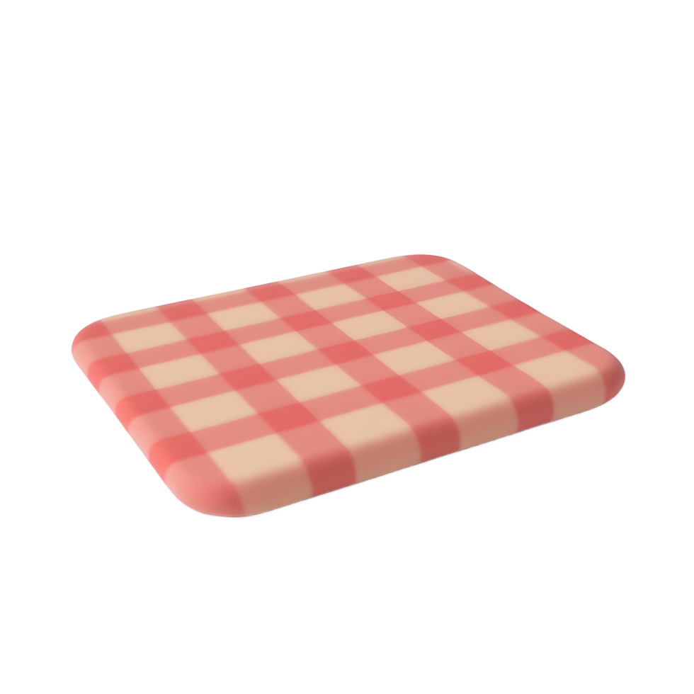 Pink Gingham Table Mat Pad Cute Kitchen Decor png
