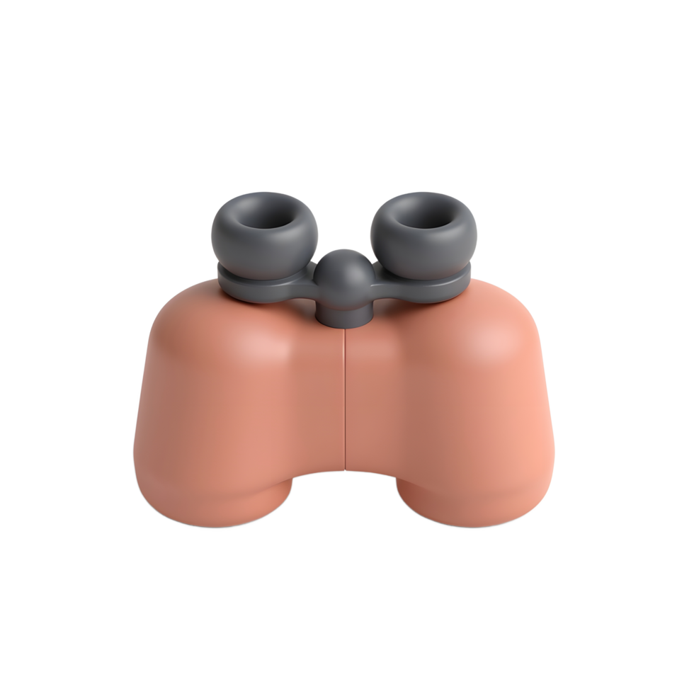 Compact Binoculars Peach and Gray Modern Design png