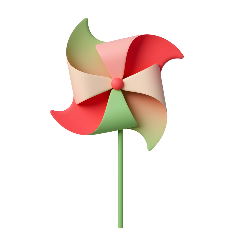 Colorful Pinwheel Toy Spinning in the Breeze png
