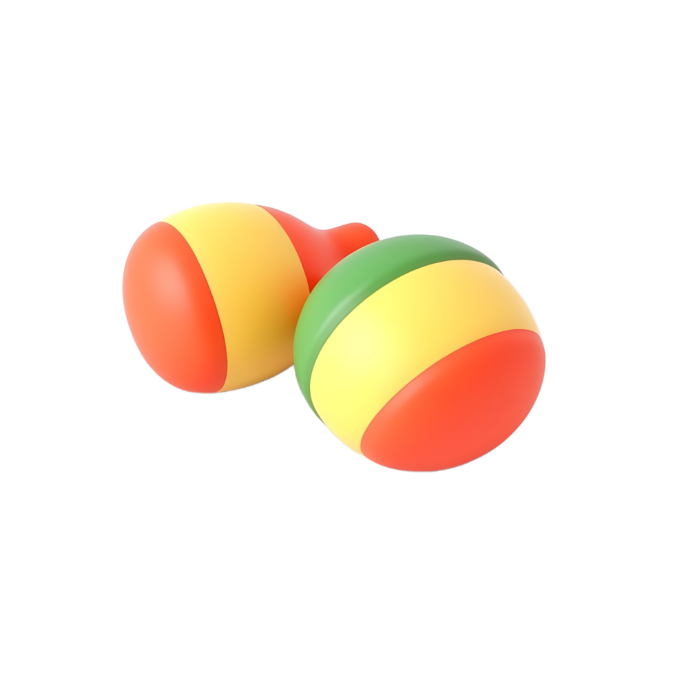 Colorful Maracas Pair Musical Instrument Toy png
