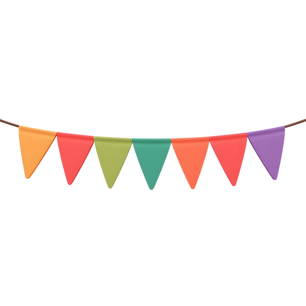 Colorful Party Bunting Flags Decoration String png