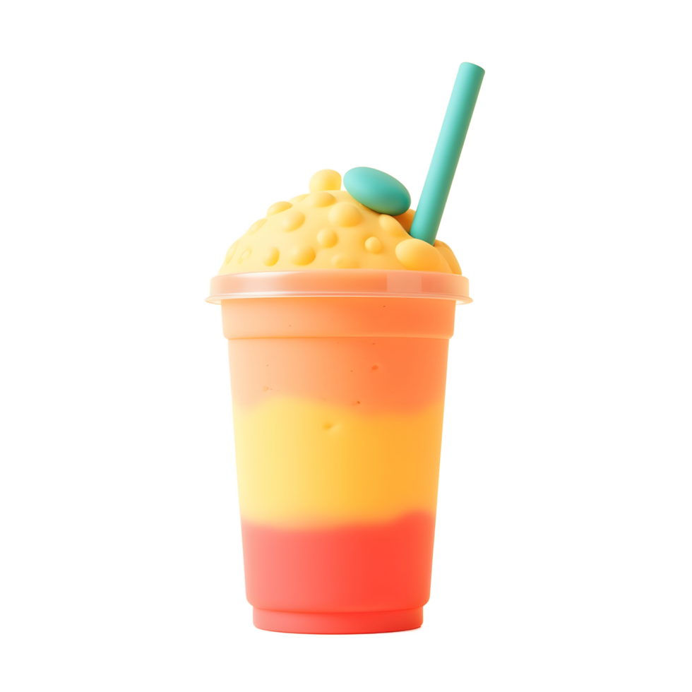 Layered Smoothie Drink Summer Refreshment Tropical Flavors png