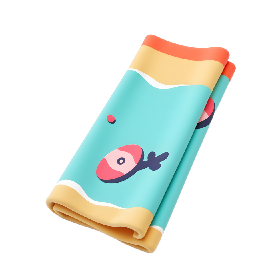 Cute Kids Playmat Beach Theme Ocean Design png