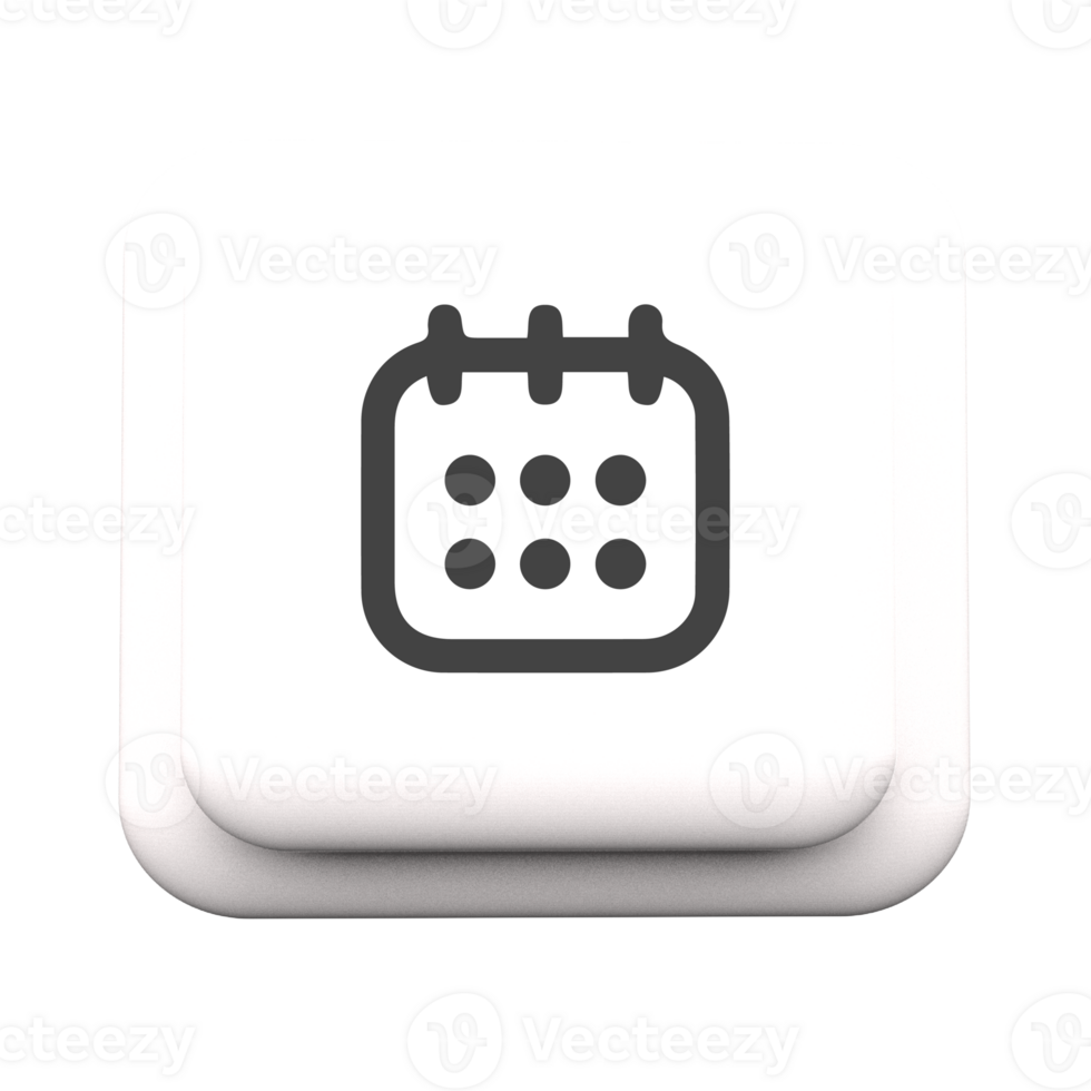Calendar icon on a button png