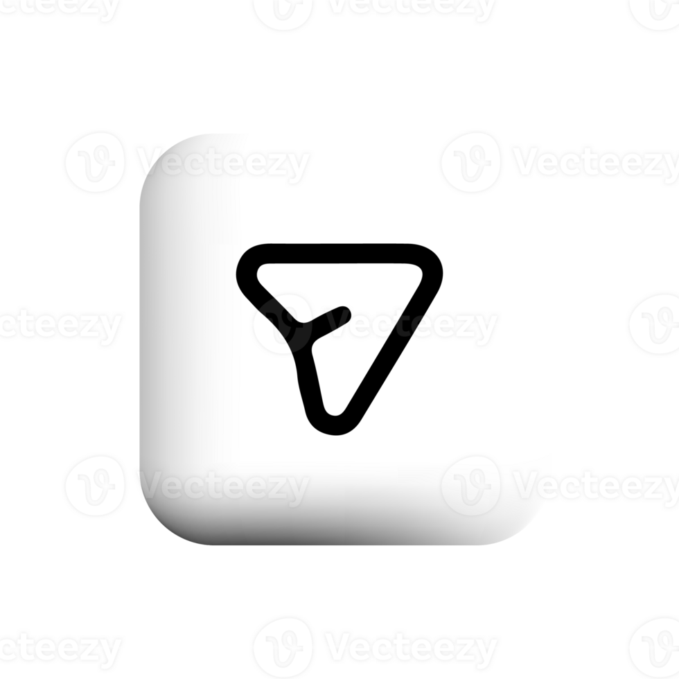 Send message icon on white button png