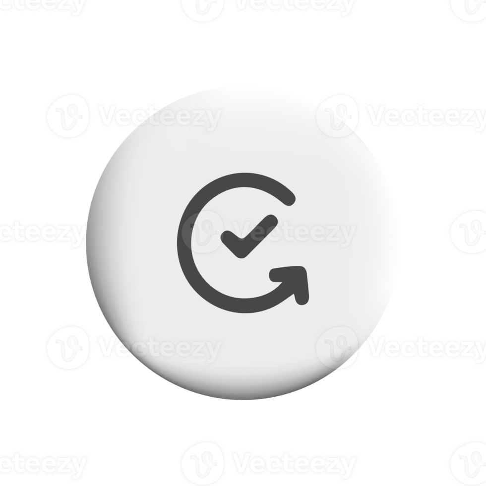 Recent icon on circle button png