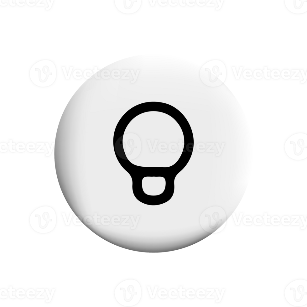 Light bulb icon on circle button png